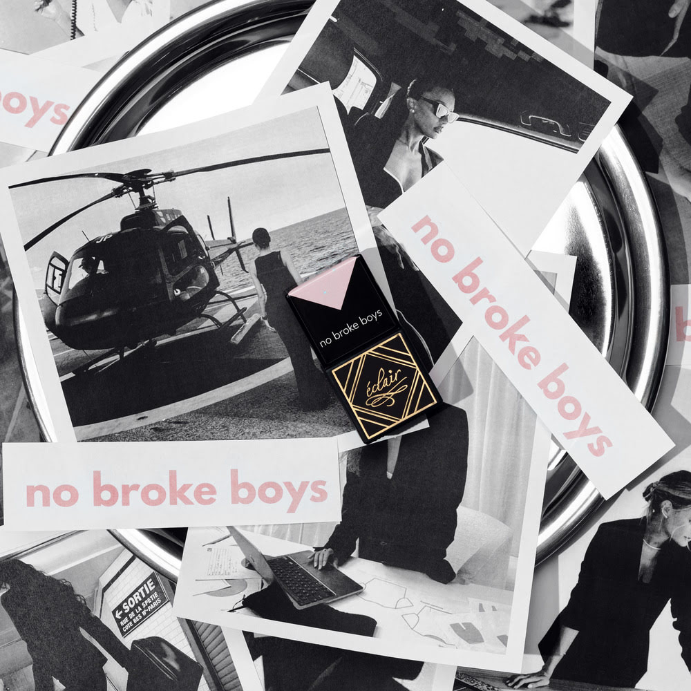 lakier hybrydowy No Broke Boys w stylizacji flat lay